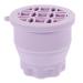 Retractable Silicone Scrub Cup Drying Rack Brush Cleaning Bowl Brush Clean Bowl Brush Rinsing Bowl Cosmetic Brush Cleaning Tool Purple Cleaner Makeup Brush Silica Gel 9.2X9.2X8.6CM Purple