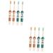 Angoily 8 STK children's toothbrush toothbrushes for children brightening toothbrush for children children's travel toothbrush toothbrush for toddlers travel toothbrush rubber protection baby