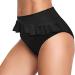 Buy Sexy Black Beach Rock Swimming Trousers | Elegant V-Cut Swimwear for Women | Slim Bikini Bottoms for International Shipping - Buy Online on GoSupps.com