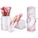 Nevsetpo Marble Pink Makeup Brush Set - 15+2 Premium Synthetic Brushes with Holder and Roll Case Organizer - Buy Online on GoSupps.com