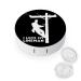 I Love My Lineman Cute Contact Lens Case Travel Portable Round Contact Storage Box Kit with Mirror for Daily Outdoor