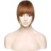 Silk-co Hair Bangs Clip in #06 Light Brown One Piece Hair Fringe Front Bangs Remy Human Hair Extensions with Temples - Buy Online on GoSupps.com