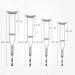 Crutches for Adults Underarm Crutches Disabled Crutches Good Elasticity Highly Adjustable Elderly Crutches Can Split A Great for Travel or Work - Buy Online on GoSupps.com