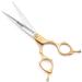 Moontay 6.5" Professional Curved Pet Grooming Scissor, Dog Cat Grooming Shear/Scissor with Ultra-Light Aeronautical Aluminum Handle, 440C Japanese Stainless Steel Grooming Scissor Gold 6.5" Straight Cutting Scissor