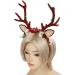 Lurrose Christmas Reindeer Antlers Headband Light up Deer Antlers Led Antler Headbands Floral Crown Deer Antler Costume Headband Xmas Hair Accessories - Buy Online on GoSupps.com