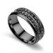WaNana Fashion Titanium Steel Double-Row Drill Ring Micro Magnetic Weight Loss Ring Fat Burning Slimming Finger Ring Slim Tools Slimming Product Black 7