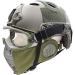 Tactics PJ Type Airsoft Fast Helmet & Foldable Half-Face Mesh Ear Muffs Mask Set - Full Face Protection Goggles OD | International Shipping - Buy Online on GoSupps.com