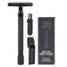 Minkissy facial trimmer Double Edge Safety Razor Rasur Experience Portable Bart Razor Father's Day Gift For Men Male Adults With Blades Black Face Razing