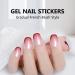 Semi Cured Gel Nails Stickers Full Wrap Nails Polish Strips French Style Gel Nail Strips Gradient Nail Wraps for Women JK333 - Buy Online on GoSupps.com