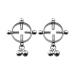 Sweat training 1 pair of round chest clamps bell massage home fitness flexibility practical posture