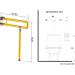 Folding Handrails Toilet Armrest Safety Support Bar for Disabled Elderly Pregnant Children Bathroom Aid Assist Rail Drop Down Grab Grips White Non Slip Stainless Steel Guard Frame - Buy Online on GoSupps.com