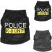 Sarekung Pet Dog Police Suit Costume - Black Vest T-Shirt for Puppy's Cosplay | International Shipping Available - Buy Online on GoSupps.com