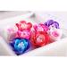 Floral Scented Bath Soap Purple Flower Shaped Flower Bath Soap Plant Essential Oil Rose Soap Set(9 flowers/box) - Buy Online on GoSupps.com