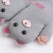 Kids Toddlers Knitted Gloves Mittens with String | Boys Girls Magic Stretch Mittens | Thick Fleece Lined Baby Infant Winter Warm Mittens | Cartoon Cosy Full Finger Gloves | Xmas Gift | Ages 0-3 | B-grey - Buy Online on GoSupps.com