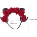 FRCOLOR Horn Flower Headband Headpiece Rose Flower Hair Hoop Headband Mexican Floral Headband Black Halloween Headband for Women Girls(Red) - Buy Online on GoSupps.com