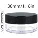 Empty Sample Pots 4 Pcs Empty Plastic Cosmetic Jars Clear Travel Cosmetic Container Mini Cosmetic Containers for Face Creams Sample Make-Up Black - Buy Online on GoSupps.com