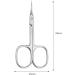 Stainless Steel Curved Cuticle Scissors for Nails, Toenails, Eyebrows, and Eyelashes - Buy Online on GoSupps.com
