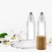 10pcs 10ml Clear Glass Roller Ball Bottles with Bamboo Lids for Essential Oils - Refillable and Eco-Friendly - Buy Online on GoSupps.com