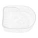 Acrylic Soften Dead Skin Clean Nail Manicure Wash Soaker Tray Nail Art Hand Wash Remover Soak Bowl Hand Soaking Bowl for Beauty Salon (Transparent)