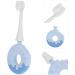 HOMSFOU Manual Toothbrush for Kids - Blue Silica Gel Cleaning Brush (1 Piece) | International Shipping Available - Buy Online on GoSupps.com
