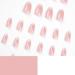 24 Pcs Square False Nails Short - Acrylic White Nude Gradient Stick on Nails - Funky False Nails with Glue - Fake Nails Stick on Nails for Women and Girls Nail Art Pink White Gradient - Buy Online on GoSupps.com