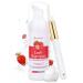 Lunamoon Eyelash Shampoo Lash Shampoo Eyelash Foam Cleanser Eyelash Shampoo for Eyelash Extension Gentle Eyelash Cleanser Foam Wash to Remove Oil & Make-up Including Cleaning Brush 60ml (Red)