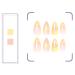 Luvadeyo 24 PCs Press on Nails - Medium Almond Yellow Flower Fake Nails with Glue for Women & Girls - Buy Online on GoSupps.com