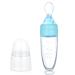 Aolso silicone-baby food donor spoon baby spoon bottle Squeeze Feeder infant fruit-squeeze feeder children silicone bottle toddlers young girls (blue)
