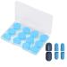 Silicone Ear Plugs for Sleeping - TKMENGY Reusable Moldable Silicone Earplugs Noise Cancelling Reduction for Concerts Swimming Shooting Snoring Airplane Musicians Motorcycle 16 Pack Blue-8 Pairs