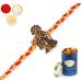 Ghasitaram Gifts Rakhi for Brother Rakhis Online - L-1 Krishna Rakhis with 100 GMS of Dryfruits Mix Can Rakhi with 100 gms of Dryfruits Mix Can
