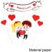 Cartoon Lover Couple Cake Toppers Valentines Day Wedding Party Decorations Cupcake Decors Hearts Engagement Gifts Decor Style1 - Buy Online on GoSupps.com