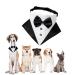 Caasfooy 1 piece of smoking collar for dogs formal tuxedo bandana dog collar with fly and adjustable collar fly for small medium -sized and large dogs