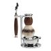 M HLE shaving set with bowl - Sophist series - Silvertip Fibre - compatible with Gillette blades - ironwood
