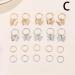 20PCS Hair Beads For Women Braids Jewelry For Hair Dreadlocks Accessories Metal Gold Silver Clips Cuffs Coils Shells Rings For Hair Braiding Beard Decoration one color C