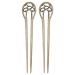 Lurrose 2 Pieces Hair Fork Hollow Metal Hair Sticks Vintage Decorative Hairpin for Women