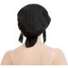 OROPY Emmet Mulberry Silk Night Sleep Cap - 19 Momme Soft Hair Bonnet for Women - Adjustable Elastic Ribbon - Black - Buy Online on GoSupps.com