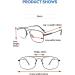 Lanlang Reading Glasses for Men & Women - Flex Memory Titanium Blue Light Filter Anti-Blue High Transparency 0-4 Diopters - Buy Online on GoSupps.com