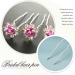 Bartosi 5 Pack Pink Rose Flower Crystal Hair Pins - Bridal Rhinestone Hair Clips for Women and Girls - Buy Online on GoSupps.com