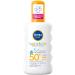 Nivea Sun Babies & Kids Sensitive Protection Sunspray LSF 50+ (200 ml) Extra waterproof sunscreen spray for children sun milk as a practical spray without perfume