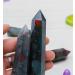75MM-85MM Natural Blood Stone Point Tower Quartz Crystal Wands 1pc Suitable for Home Crystals Raw Stones and Minerals Stone Mineral Specimen - Buy Online on GoSupps.com