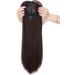 17" Inch Hair Topper Synthetic Clip In Hair Toppers Straight Hair Extensions For Thinning Hair Women - Medium Brown(Length:43CM Weight:120g) - Buy Online on GoSupps.com