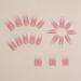 Ombre White Press On Nails - Short Medium Coffin Fake Nails Set with Glue | Gradient French Tip Acrylic Manicure for Wedding & Birthday - 26 Piece Set - Buy Online on GoSupps.com
