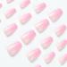 NICENEEDED Square Press on Nails Medium Length Gradient Pink Glossy Ballerina False Nails Cute Glue on Nails with Nail Glue Stickers for Women Girls Daily Wear - Buy Online on GoSupps.com