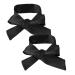 Soft Silk Satin Eye Mask Blindfold Comfortable Sleeping Masks Smooth 57 in Long Adjustable to Tie Your Eyes Shading Suitable Travel Shift Work Meditation 2pcs (Black)