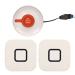 Nursing call button plug-and-play 100 240 V wireless care pager 2 for 1 remote transmission for older people wireless doorbell for hospitals (EU plug)