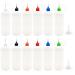 12 Pcs Precision Tip Applicator Bottles  MYYZMY 120ml /4 Ounce Needle Tip Bottle  with 2 Funnel  Multicolor Lids