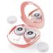 Contact Lens Cleaner, OFONE Fast Vibration Rechargeable Contact Lens Cleaner Case with Mirror & Remover Applicater Portable Contact Lens Cleaning Machine for Travel & Home (Pink)