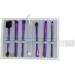 MODA Royal & Langnickel Travel Size Beautiful Eyes 7pc Makeup Brush Set with Pouch Includes - Angle Shader Crease Smudger Eye Shader Smoky Eye Brow Liner and Lash Comb Brushes Purple - Buy Online on GoSupps.com