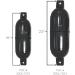 Extreme Max 3006.7375 BoatTector Inflatable Fender Value 2-Pack - 4.5" x 16"  Black Black 4.5" x 16" - Buy Online on GoSupps.com