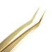 Professional Eyelash Extension Tweezers - Stainless Steel 45 Mega Curved Angled Fine Tip Tweezer for Volume Lashes - Gold Tweezer for Precision Application - 17mm - Eye Lash Extensions Supplies - Buy Online on GoSupps.com
